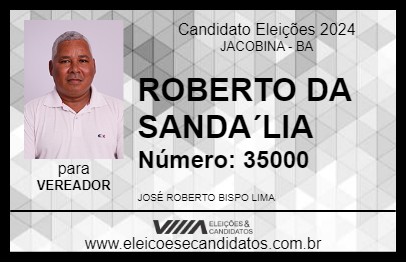 Candidato ROBERTO DA SANDÁLIA 2024 - JACOBINA - Eleições