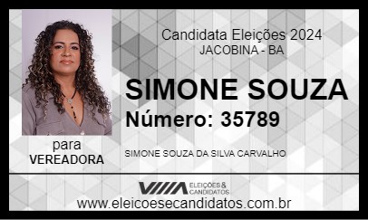 Candidato SIMONE SOUZA 2024 - JACOBINA - Eleições