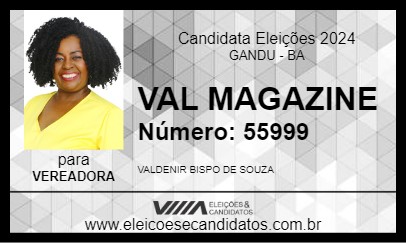 Candidato VAL MAGAZINE 2024 - GANDU - Eleições