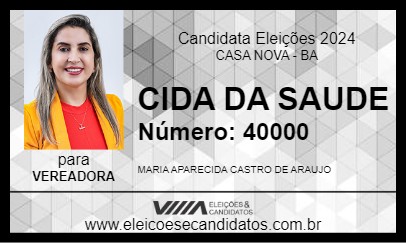 Candidato CIDA DA SAUDE 2024 - CASA NOVA - Eleições