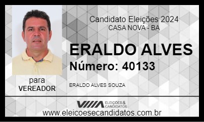 Candidato ERALDO ALVES 2024 - CASA NOVA - Eleições