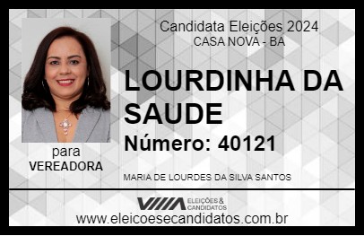 Candidato LOURDINHA DA SAUDE 2024 - CASA NOVA - Eleições