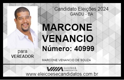 Candidato MARCONE VENANCIO 2024 - GANDU - Eleições