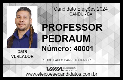 Candidato PROFESSOR PEDRAUM 2024 - GANDU - Eleições