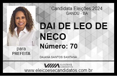 Candidato DAI DE LEO DE NECO 2024 - GANDU - Eleições