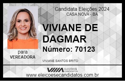 Candidato VIVIANE DE DAGMAR 2024 - CASA NOVA - Eleições