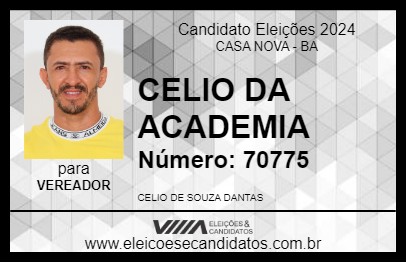 Candidato CELIO DA ACADEMIA 2024 - CASA NOVA - Eleições