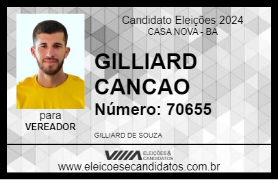 Candidato GILLIARD CANCAO 2024 - CASA NOVA - Eleições