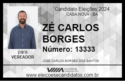 Candidato ZÉ CARLOS BORGES 2024 - CASA NOVA - Eleições