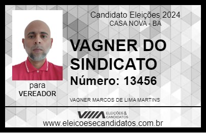 Candidato VAGNER DO SINDICATO 2024 - CASA NOVA - Eleições