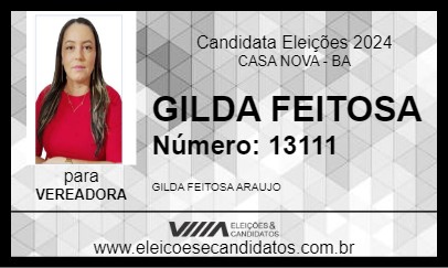 Candidato GILDA FEITOSA 2024 - CASA NOVA - Eleições