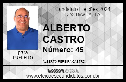 Candidato ALBERTO CASTRO 2024 - DIAS D\ÁVILA - Eleições