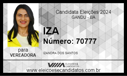 Candidato IZA 2024 - GANDU - Eleições