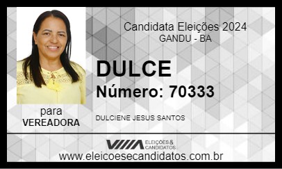 Candidato DULCE 2024 - GANDU - Eleições