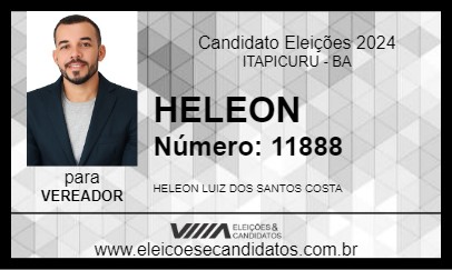 Candidato HELEON 2024 - ITAPICURU - Eleições