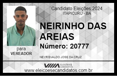 Candidato NEIRINHO DAS AREIAS 2024 - ITAPICURU - Eleições