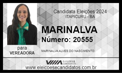 Candidato MARINALVA 2024 - ITAPICURU - Eleições