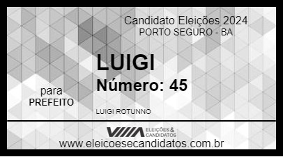 Candidato LUIGI 2024 - PORTO SEGURO - Eleições