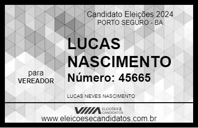 Candidato LUCAS NASCIMENTO 2024 - PORTO SEGURO - Eleições