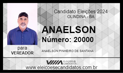 Candidato ANAELSON 2024 - OLINDINA - Eleições