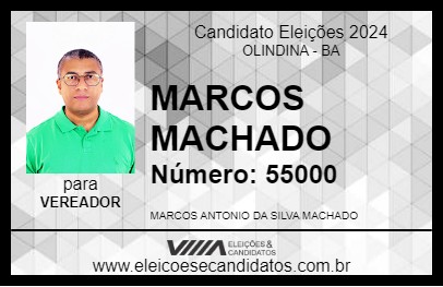 Candidato MARCOS MACHADO 2024 - OLINDINA - Eleições