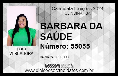 Candidato BARBARA DA SAÚDE 2024 - OLINDINA - Eleições