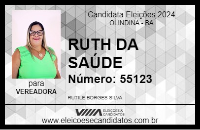 Candidato RUTH DA SAÚDE 2024 - OLINDINA - Eleições