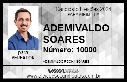 Candidato ADEMIVALDO SOARES 2024 - PARAMIRIM - Eleições