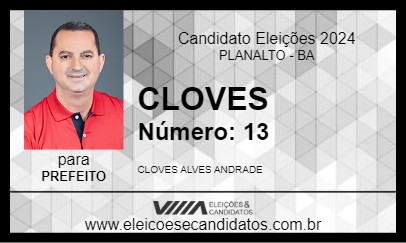 Candidato CLOVES 2024 - PLANALTO - Eleições