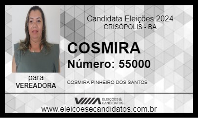 Candidato COSMIRA 2024 - CRISÓPOLIS - Eleições