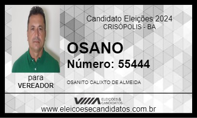 Candidato OSANO 2024 - CRISÓPOLIS - Eleições