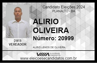 Candidato ALIRIO OLIVEIRA 2024 - PLANALTO - Eleições