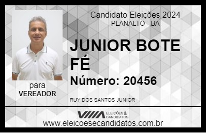 Candidato JUNIOR BOTE FÉ 2024 - PLANALTO - Eleições