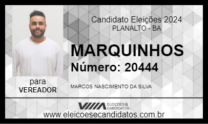 Candidato MARQUINHOS 2024 - PLANALTO - Eleições