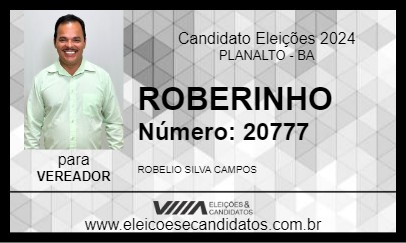 Candidato ROBERINHO 2024 - PLANALTO - Eleições