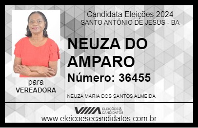 Candidato NEUZA DO AMPARO 2024 - SANTO ANTÔNIO DE JESUS - Eleições