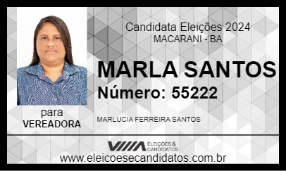 Candidato MARLA SANTOS 2024 - MACARANI - Eleições