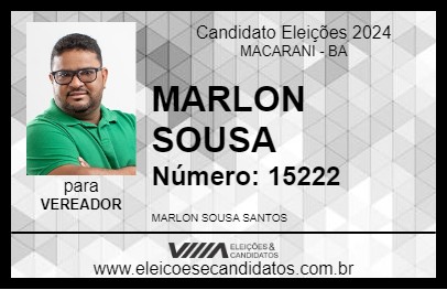 Candidato MARLON SOUSA 2024 - MACARANI - Eleições