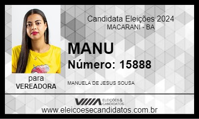 Candidato MANU 2024 - MACARANI - Eleições