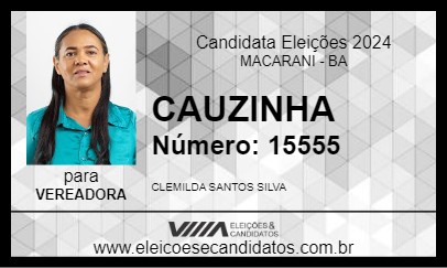 Candidato CAUZINHA 2024 - MACARANI - Eleições