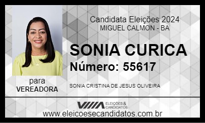 Candidato SONIA CURICA 2024 - MIGUEL CALMON - Eleições