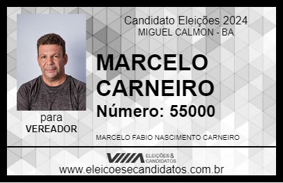 Candidato MARCELO CARNEIRO 2024 - MIGUEL CALMON - Eleições