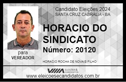 Candidato HORACIO DO SINDICATO 2024 - SANTA CRUZ CABRÁLIA - Eleições