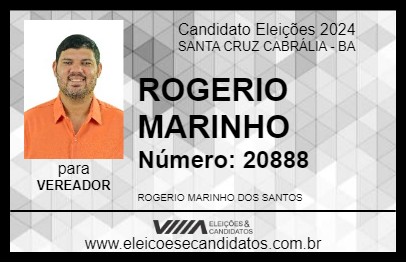 Candidato ROGERIO MARINHO 2024 - SANTA CRUZ CABRÁLIA - Eleições