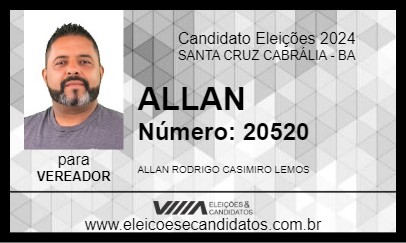 Candidato ALLAN 2024 - SANTA CRUZ CABRÁLIA - Eleições