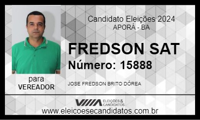 Candidato FREDSON SAT 2024 - APORÁ - Eleições