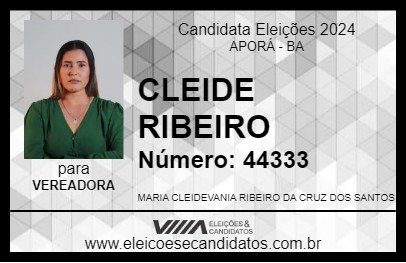 Candidato CLEIDE RIBEIRO 2024 - APORÁ - Eleições