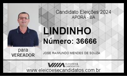 Candidato LINDINHO 2024 - APORÁ - Eleições