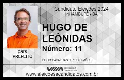 Candidato HUGO DE LEÔNIDAS 2024 - INHAMBUPE - Eleições