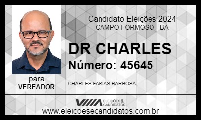 Candidato DR CHARLES 2024 - CAMPO FORMOSO - Eleições